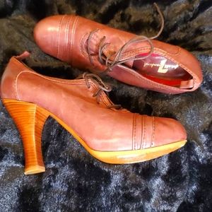 7 FOR ALL MANKIND ALAINIES LACE FRONT HEELS